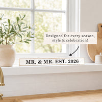 Mr & Mr Personalized Skinny Sign