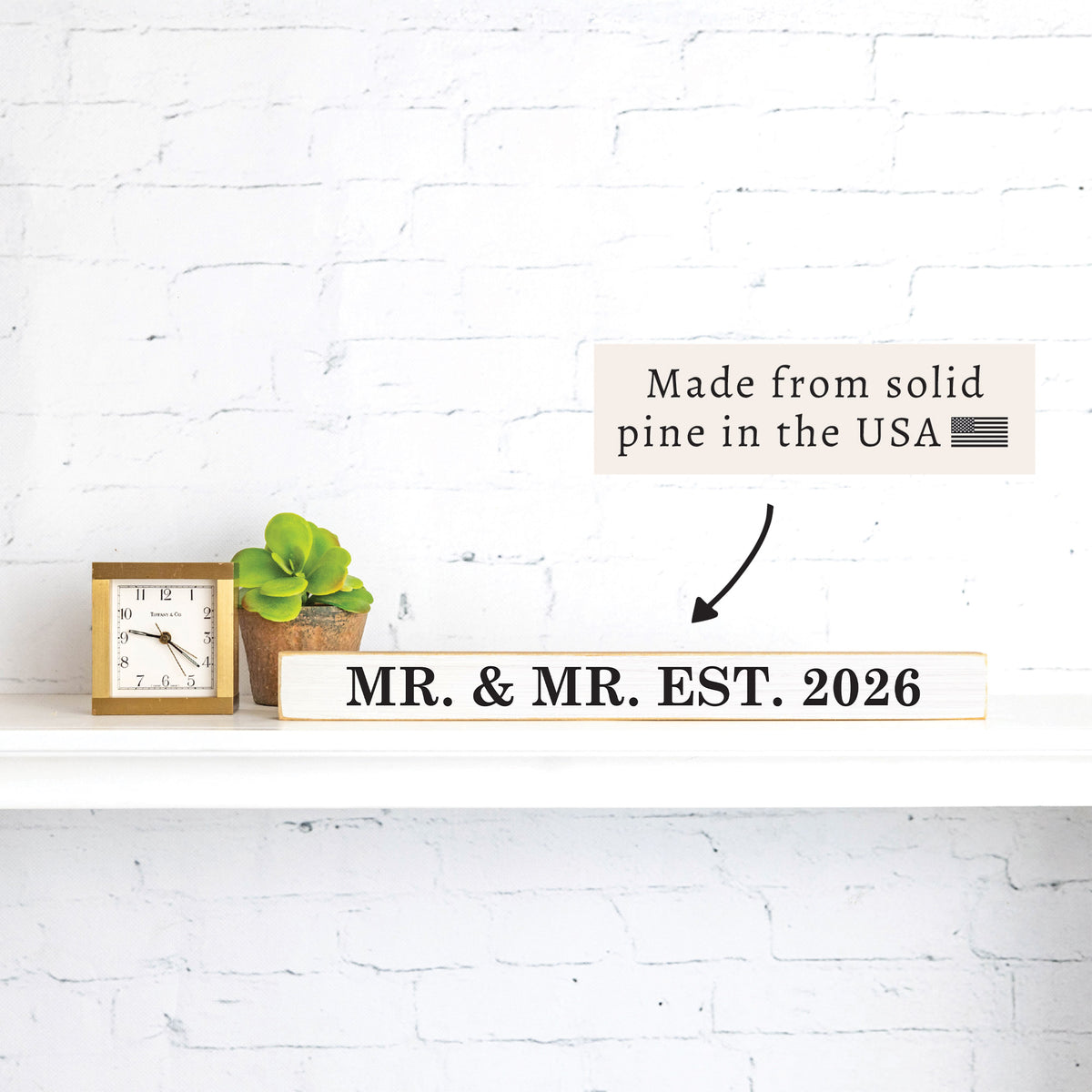 Mr & Mr Personalized Skinny Sign