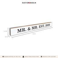 Mr & Mr Personalized Skinny Sign