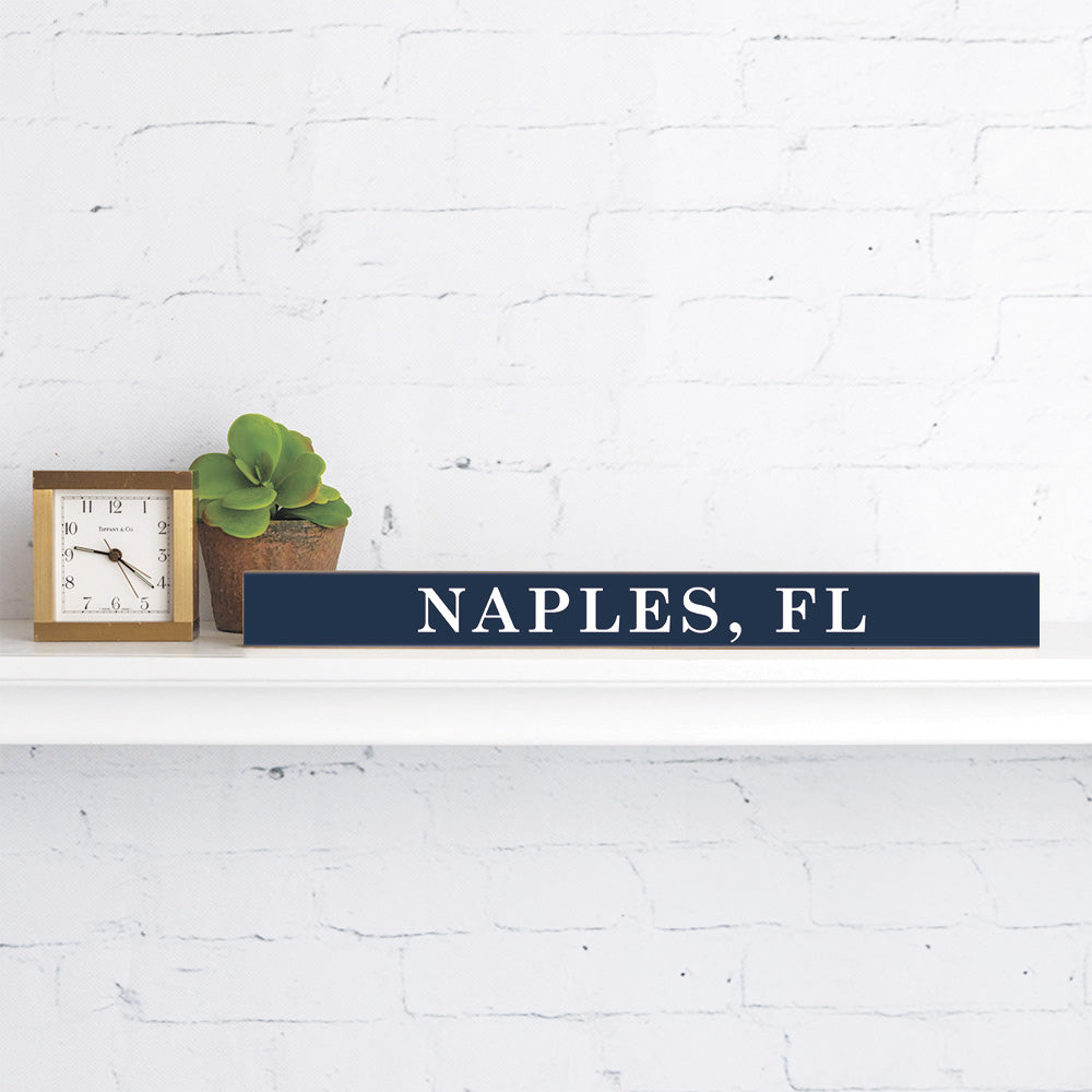 Personalized Your Word Navy/White Skinny Sign