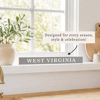 Your Word Grey/White Personalized Skinny Sign