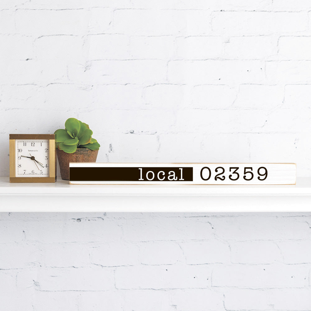 Personalized Zip Code Skinny Sign