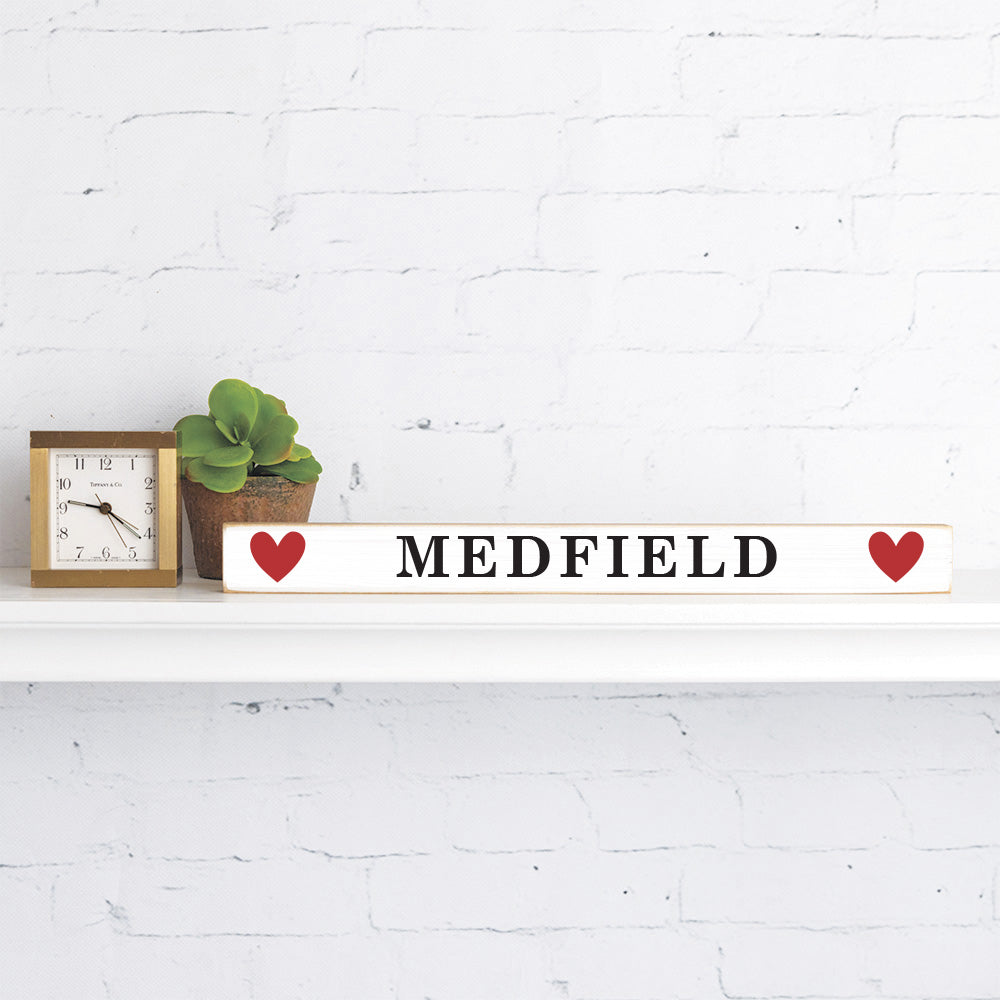 Personalized your word Heart Skinny Sign