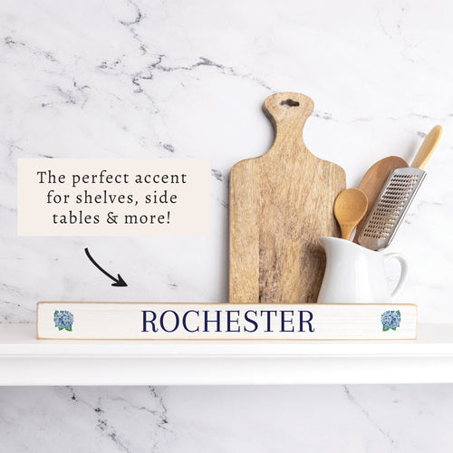 Hydrangea Personalized Skinny Sign