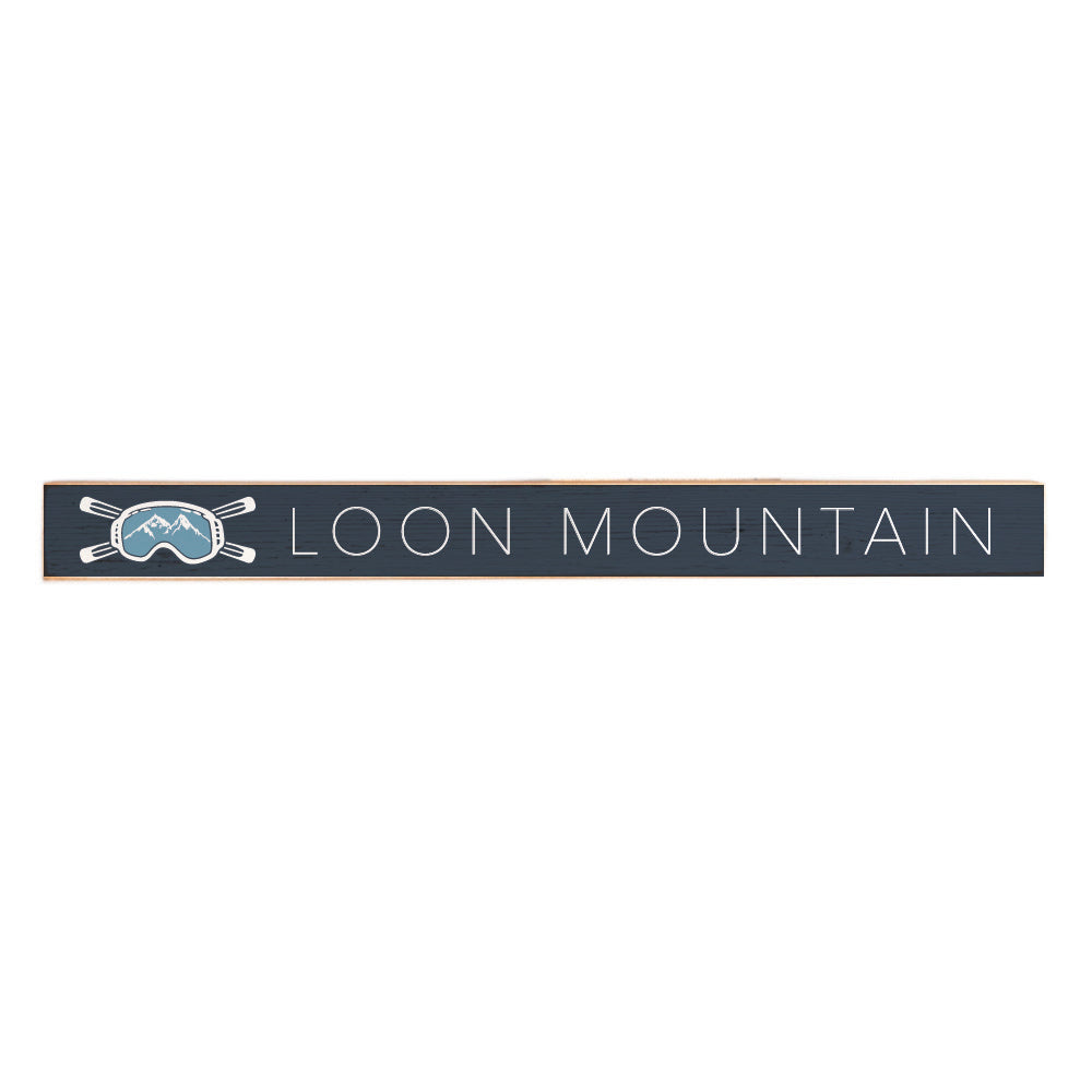 Ski Goggle Skinny Wooden Sign