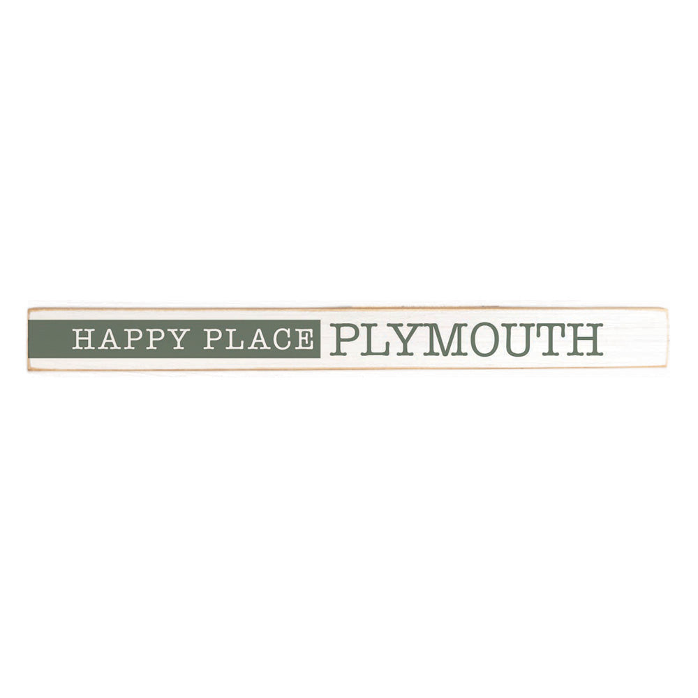Happy Place Personalized Skinny Wooden Sign