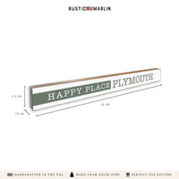 Happy Place Sage Personalized Skinny Sign