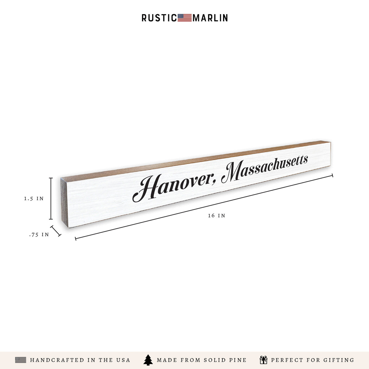 Script White/Black Personalized Skinny Sign