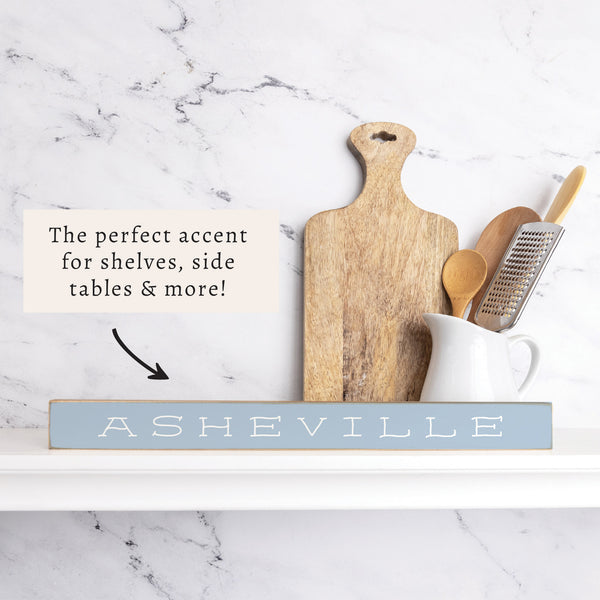 Vintage Soft Blue Personalized Skinny Sign