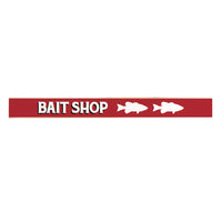 Bait Shop Bass Skinny Wooden Sign