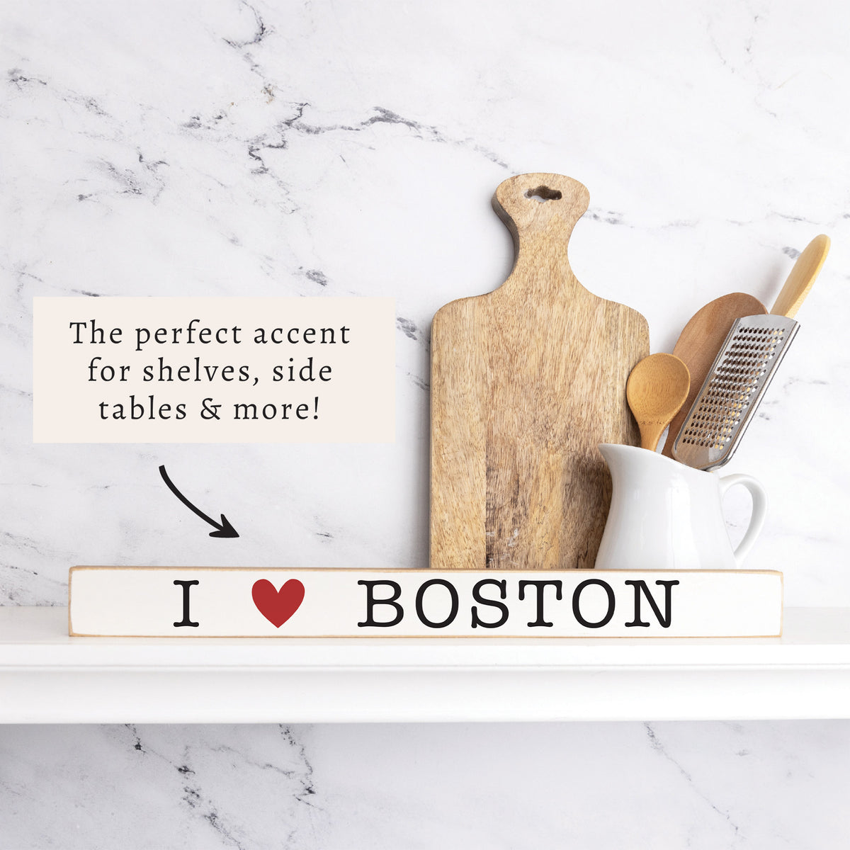I Love Boston Skinny Sign