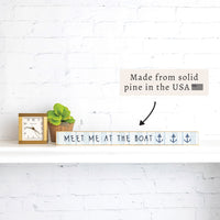 Meet Me At The Boat Skinny Sign