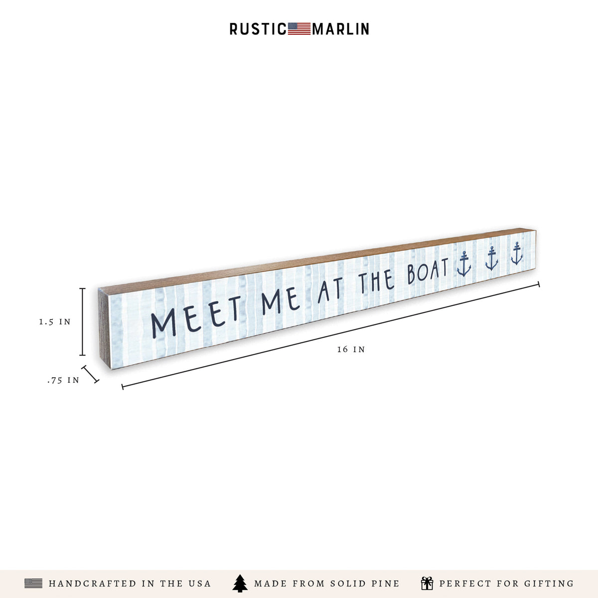 Meet Me At The Boat Skinny Sign