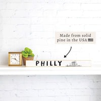 Philly Skyline Skinny Sign