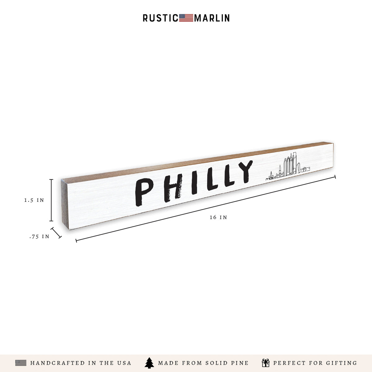 Philly Skyline Skinny Sign