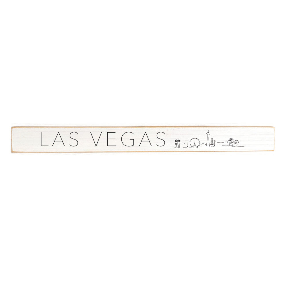 Las Vegas Skyline Sketch Skinny Sign