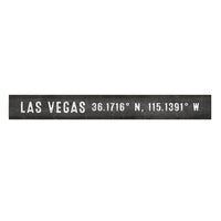 Las Vegas Coordinates In Black Skinny Sign