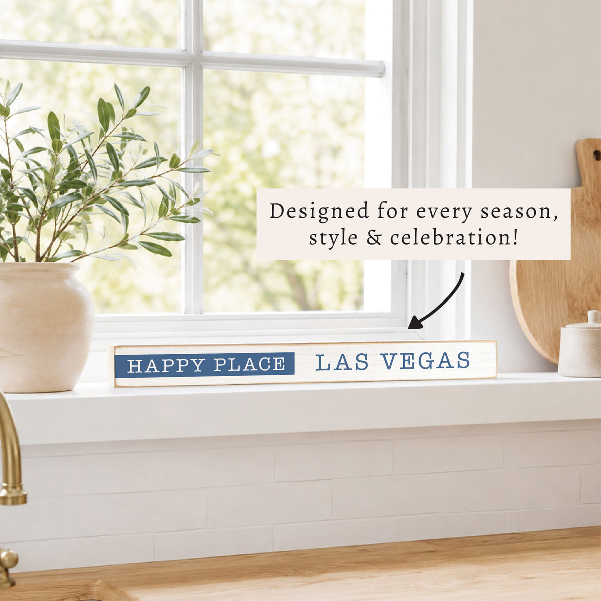 Las Vegas Happy Place Skinny Sign