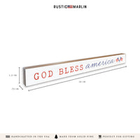 God Bless America Watercolor Skinny Sign