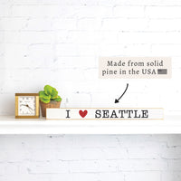 I Love Seattle Skinny Sign