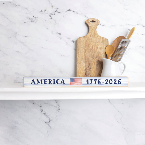 America Flag 1776-2026 Skinny Sign