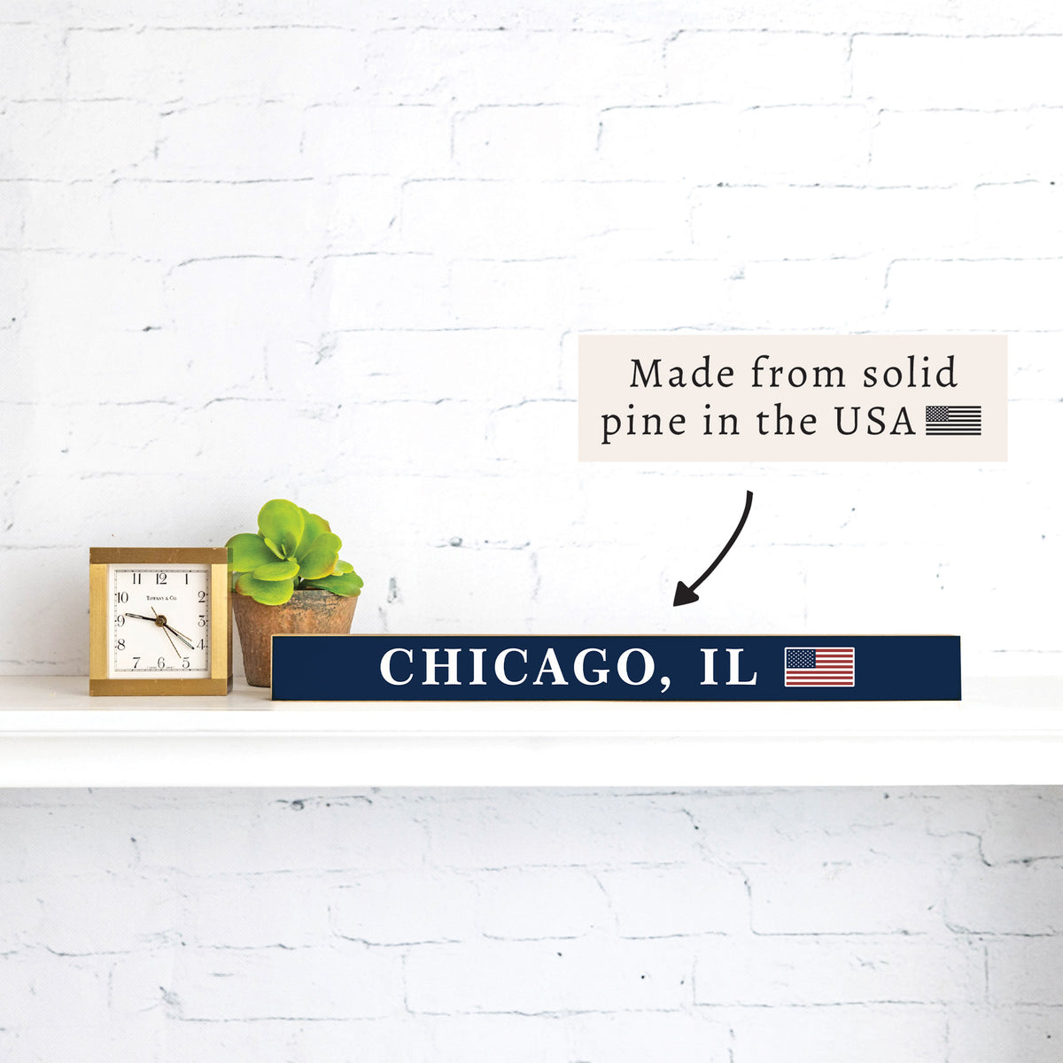 Chicago, Illinois USA Flag Skinny Sign