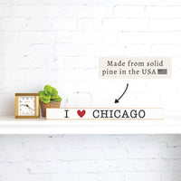 I Love Chicago Skinny Sign