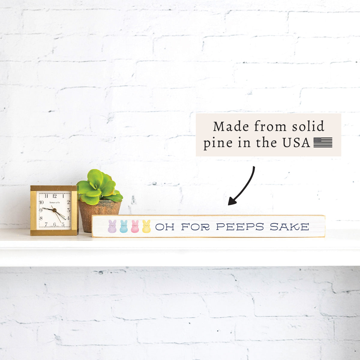 Oh For Peeps Sake Bunny Skinny Sign