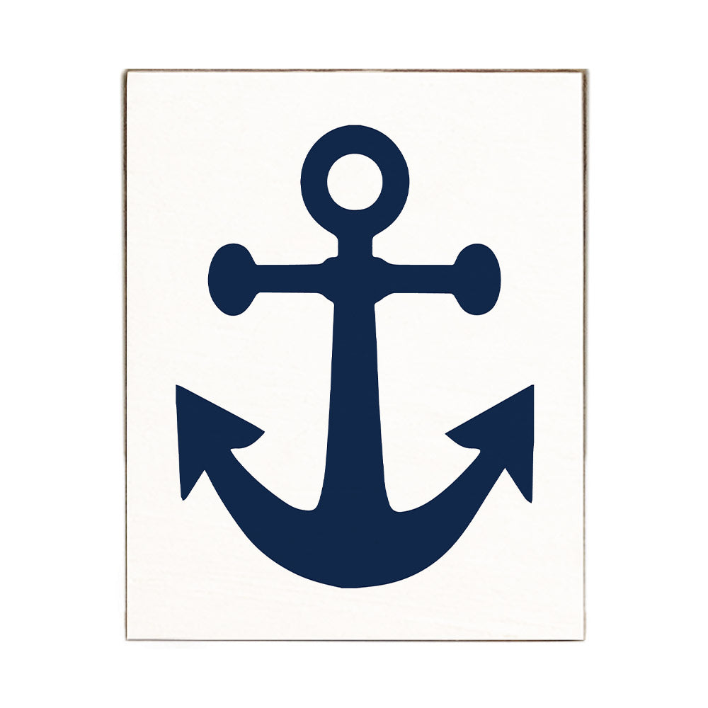 Navy Anchor Block Sign
