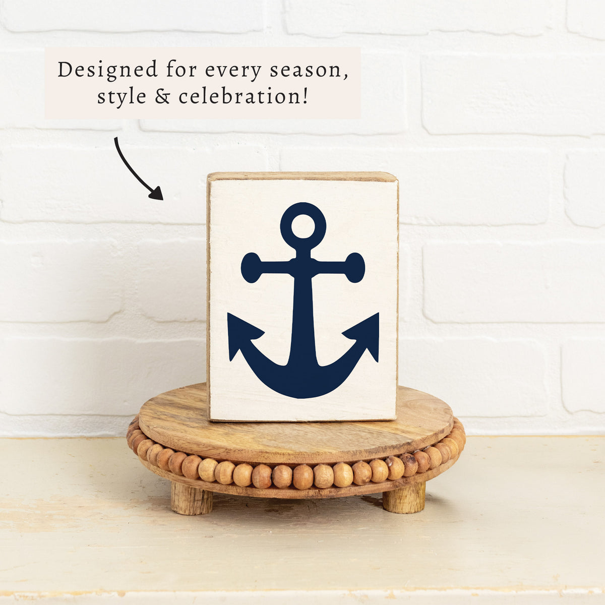 Navy Anchor Block Sign