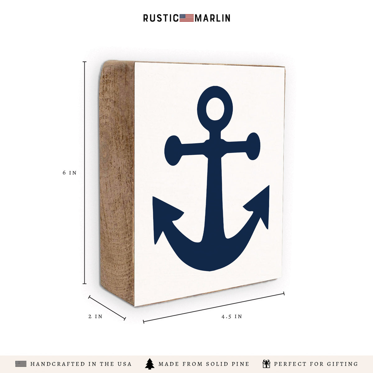 Navy Anchor Block Sign