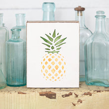Load image into Gallery viewer, Pineapple Decorative Wooden Block
