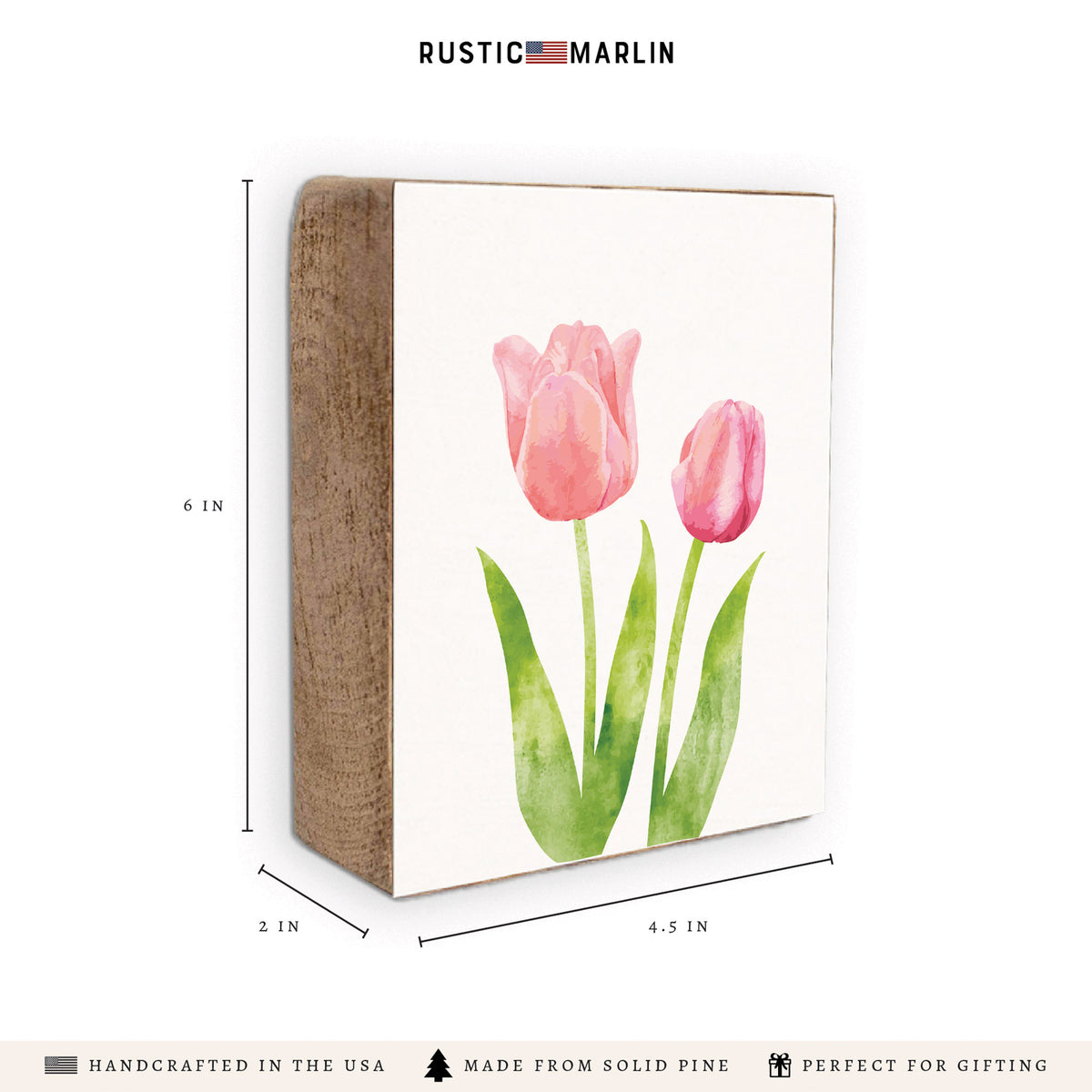 Tulips Block Sign