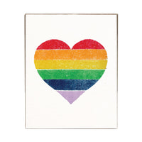 Rainbow Heart Block Sign