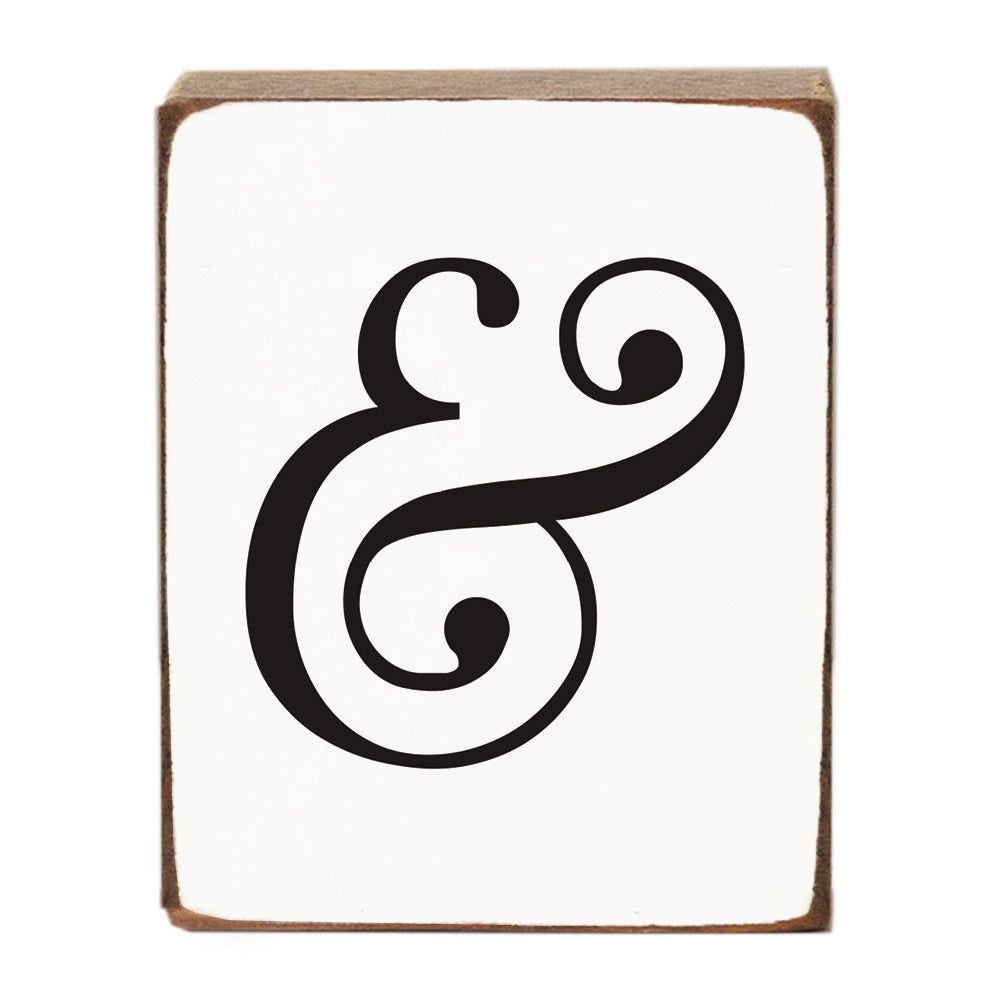 Ampersand Wood Block