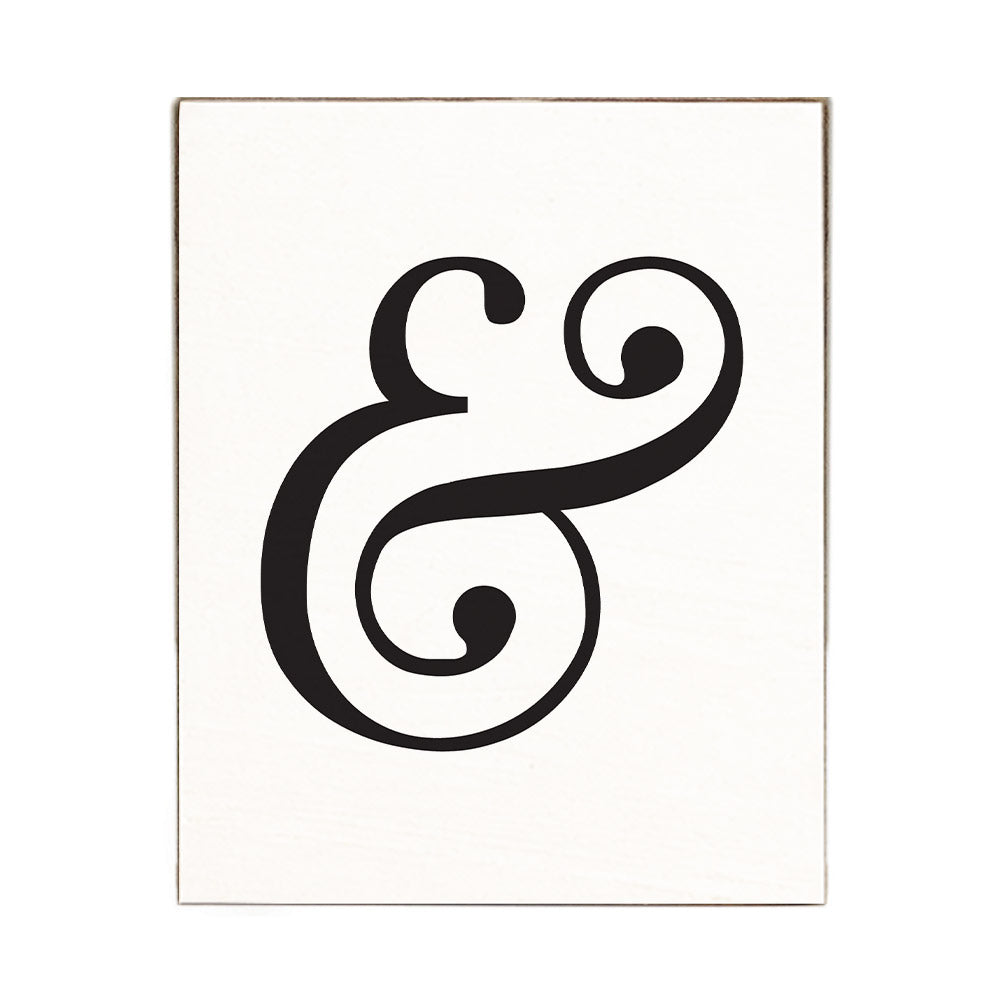 Ampersand Block Sign