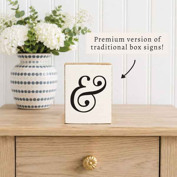 Ampersand Block Sign