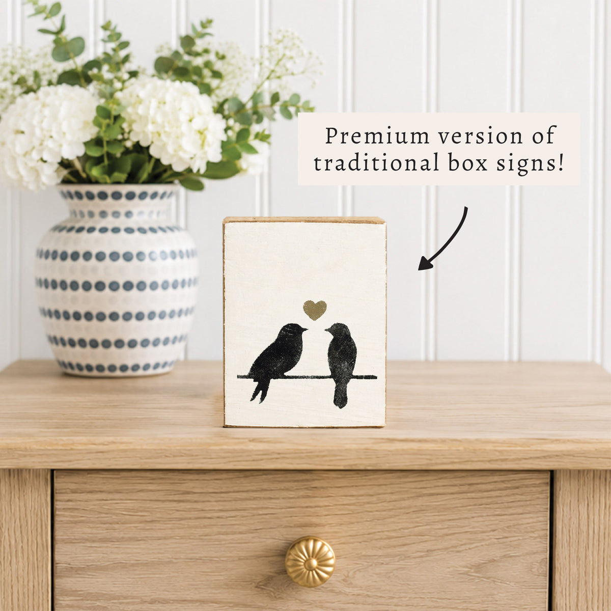 Love Birds Block Sign