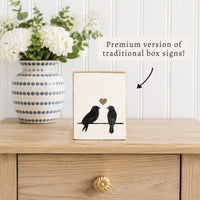 Love Birds Block Sign