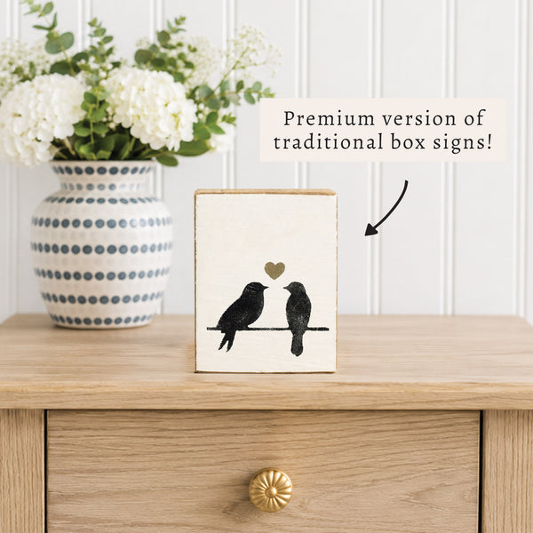 Love Birds Block Sign