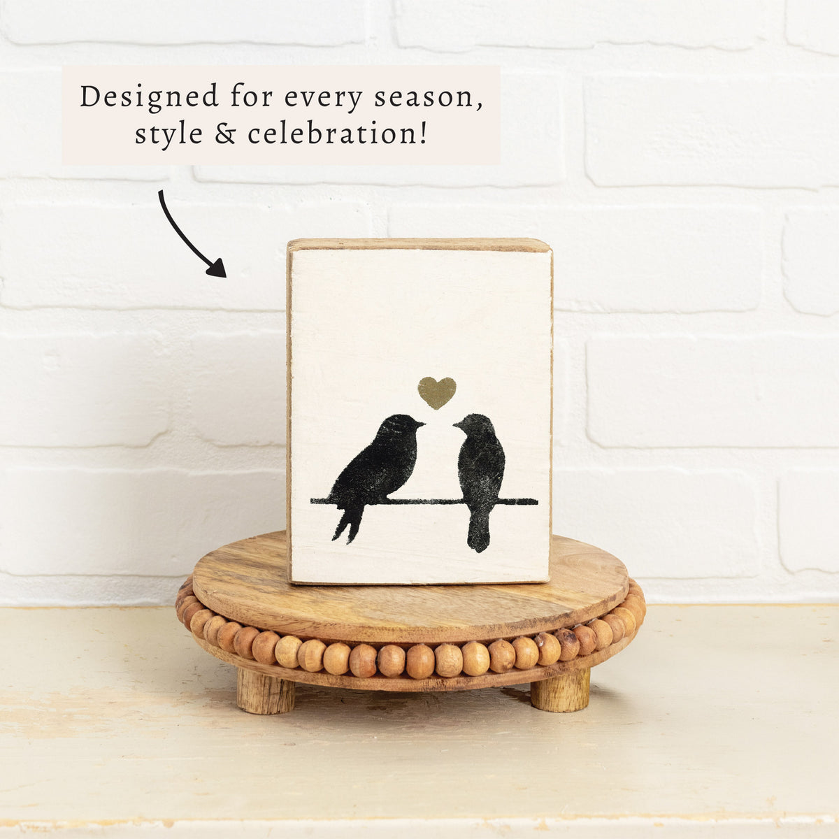 Love Birds Block Sign