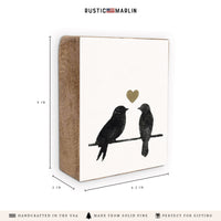 Love Birds Block Sign