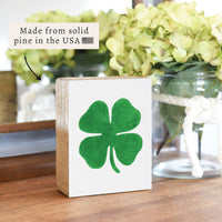 Four Leaf Clover Block Sign
