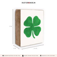 Four Leaf Clover Block Sign