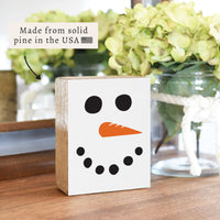 Snowman Face Block Sign