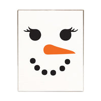 Snowlady Face Block Sign