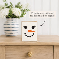 Snowlady Face Block Sign