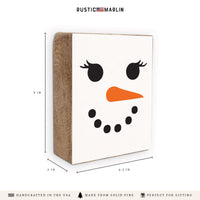 Snowlady Face Block Sign