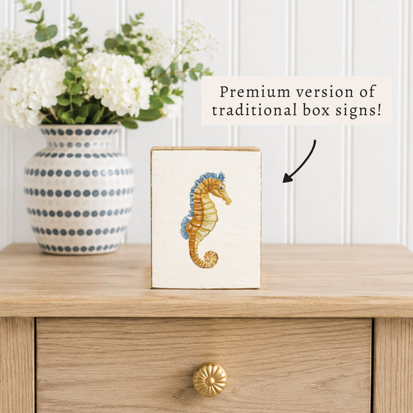 Seahorse Block Sign