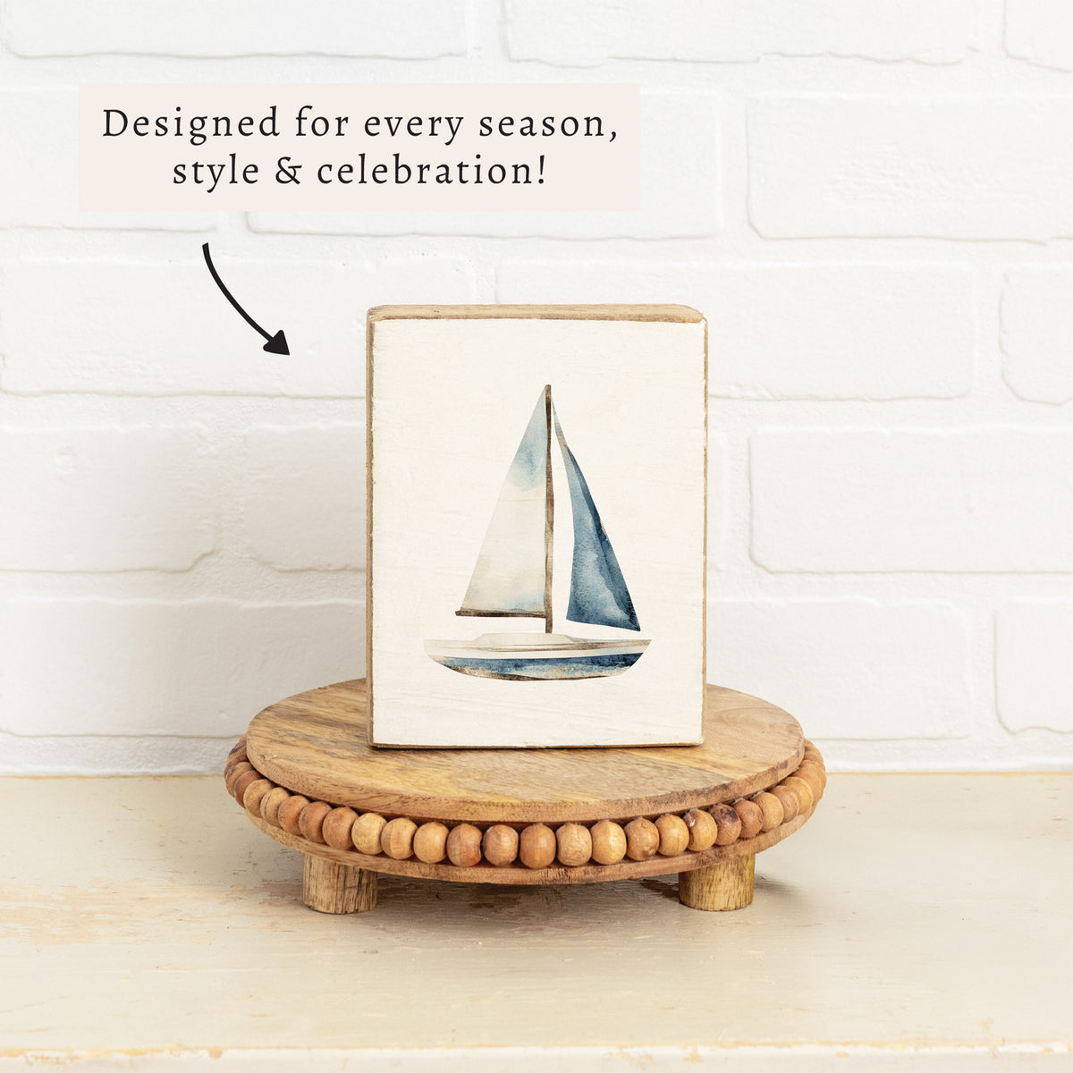 Sailboat Block Sign